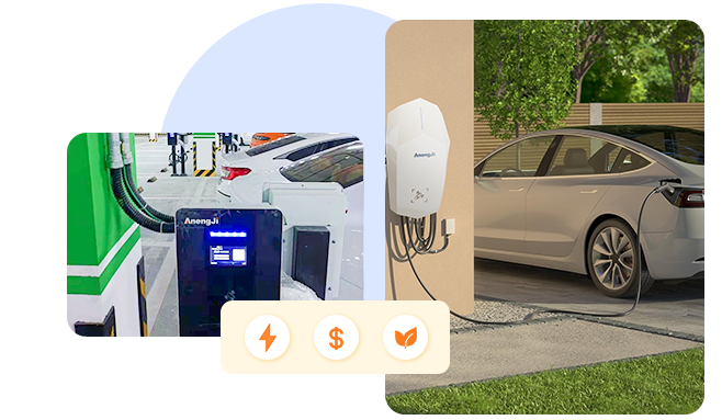 Apartment EV charging station for multi-unit residential parking lots