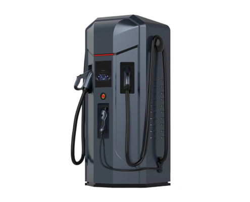 142kW DC fast charging station with triple guns, supports CCS2 and GB/T connectors for commercial EV charging