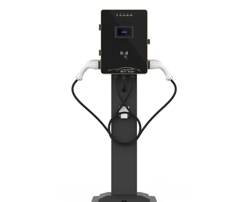 22kW and 44kW Level 2 commercial EV charger with dual connectors for public charging stations