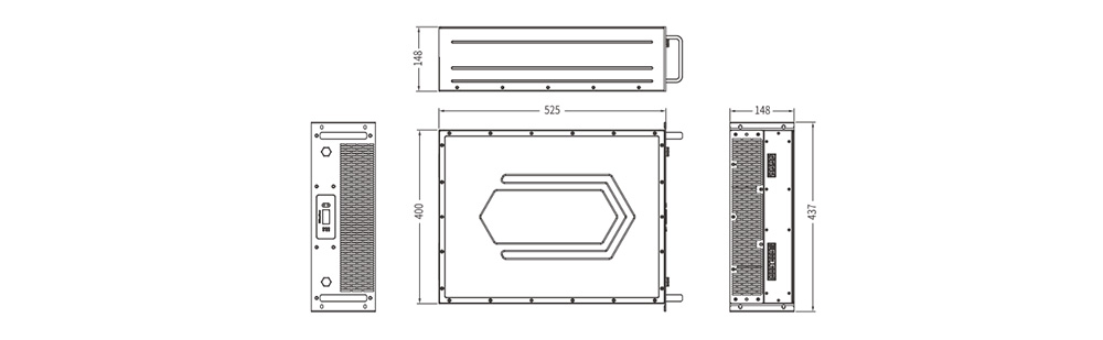 30kW IP65 High Protection Charging Module structure Size