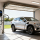 Electric vehicle safely charging in a garage using a home AC charger