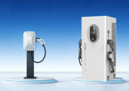 AC charging station and DC fast charging station compared on an EV charging platform