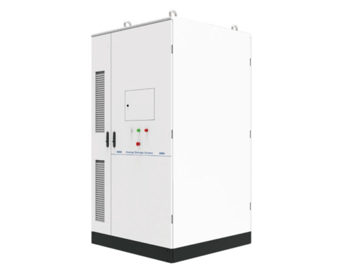 Front view of 418kWh liquid-cooled BESS cabinet for commercial and industrial energy storage
