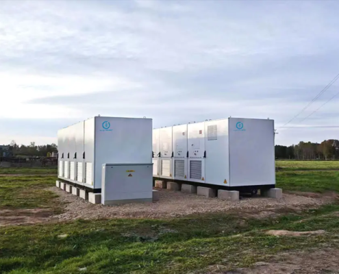 Commercial indoor battery energy storage cabinet with EMS display and LFP battery racks