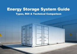 A 20ft containerized battery energy storage system (BESS) installed at a commercial industrial facility for peak shaving.