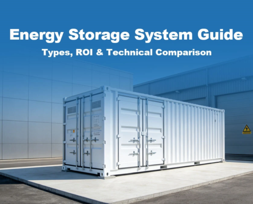 A 20ft containerized battery energy storage system (BESS) installed at a commercial industrial facility for peak shaving.