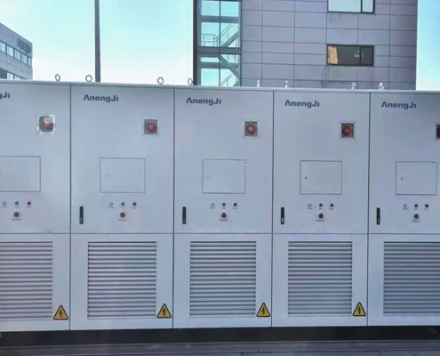 Anengji 500kW/1165kWh **lithium ion battery energy storage** system deployed in a New Zealand industrial park for frequency regulation.
