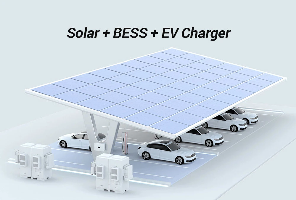 A solar-powered EV charging hub utilizing a lithium ion battery energy storage system to provide 350kW ultra-fast charging without grid upgrades.
