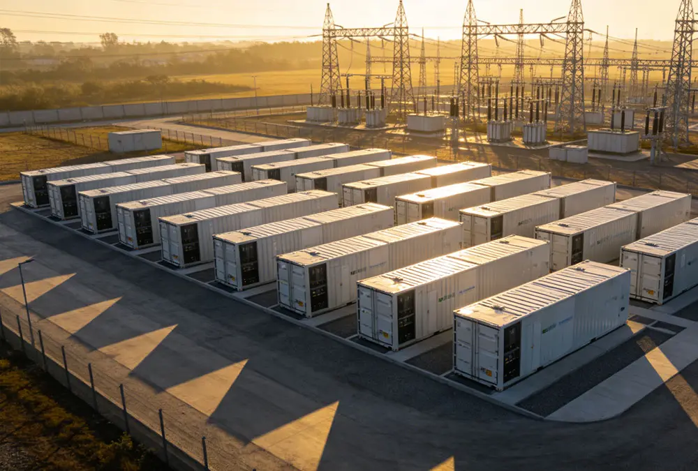A massive installation of utility scale battery energy storage systems for grid stabilization