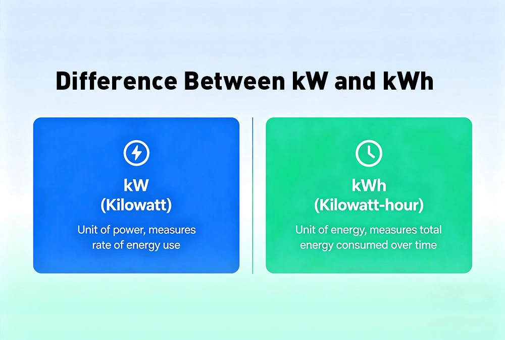 Difference Between kW and kWh A Complete 2026 Energy Guide