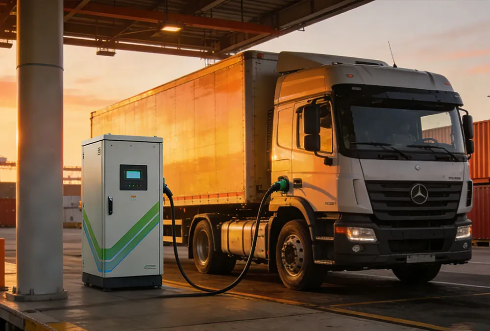 BESS sizing for ev charging station applications providing power buffer for high-power DC chargers.