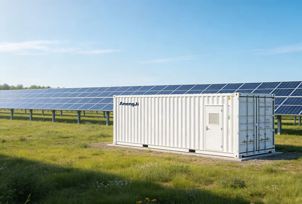Utility-scale containerized BESS for energy arbitrage and solar power integration.
