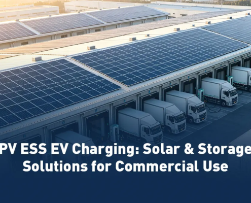 A comprehensive logistics depot using an integrated solar storage ev charging station manufacturer solution to power an electric truck fleet.