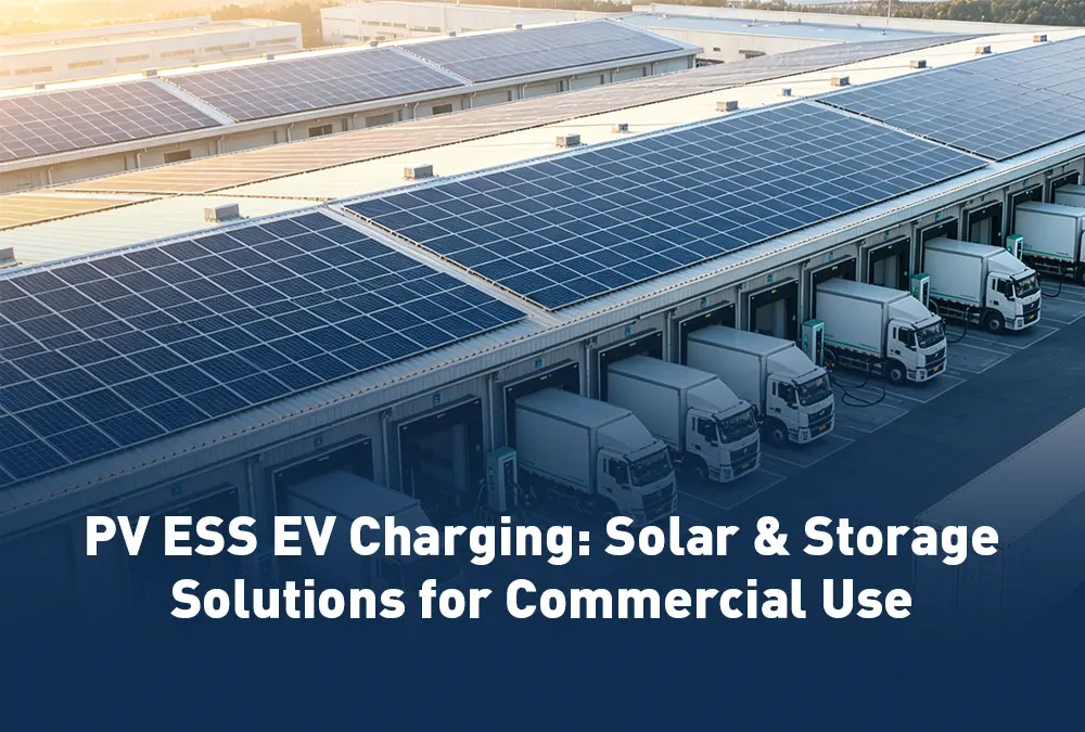 A comprehensive logistics depot using an integrated solar storage ev charging station manufacturer solution to power an electric truck fleet.