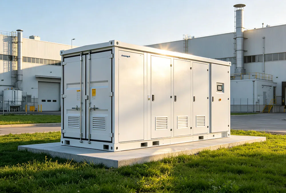 Modular LFP types of battery energy storage systems for industrial peak shaving and cost reduction.