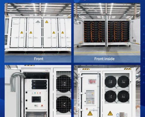 5MWh containerized energy storage system multi-angle views, liquid-cooled BESS container design for utility and industrial applications