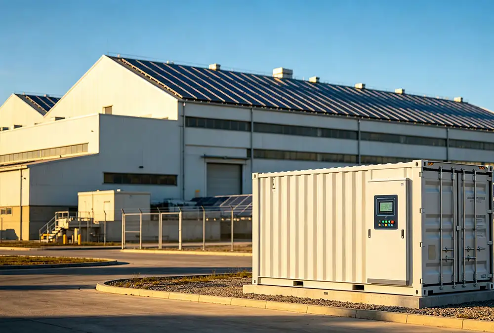 Commercial and industrial energy storage solution featuring a standalone BESS for peak shaving and cost reduction.