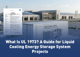 AnengJi commercial liquid cooling energy storage system UL 1973 certified and installed at an industrial facility
