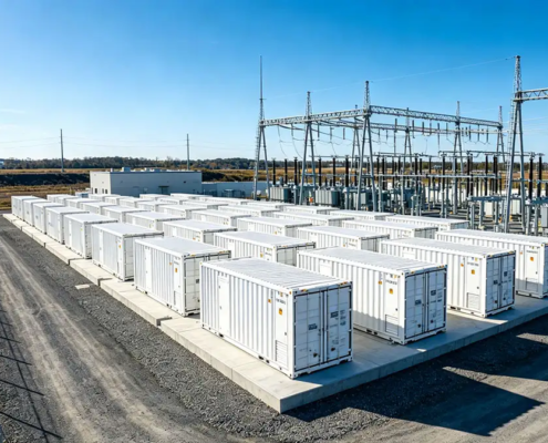 A massive standalone battery energy storage system for grid stabilization and utility-scale power management.