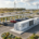 An industrial battery energy storage system for EV charging stations installed next to high-power DC fast dispensers.