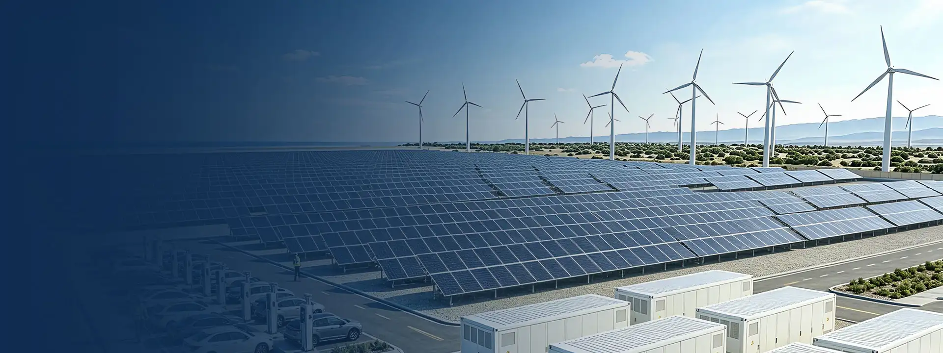 off-grid-energy-system-solar-wind-battery-storage-epc Off-grid renewable energy system powering industrial facility with solar, wind and battery storage