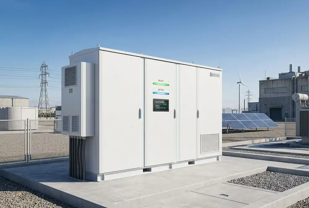 Premium liquid cooled BESS cabinet enabling optimized solar EPC cost with battery storage.