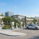 Discover key benefits of commercial EV charging stations installed at a modern retail shopping center.