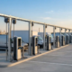 Profitable commercial EV charging business model showing DC fast chargers and battery energy storage