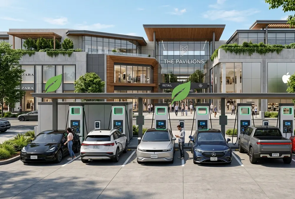 Commercial EV charging station cost estimation and infrastructure banner