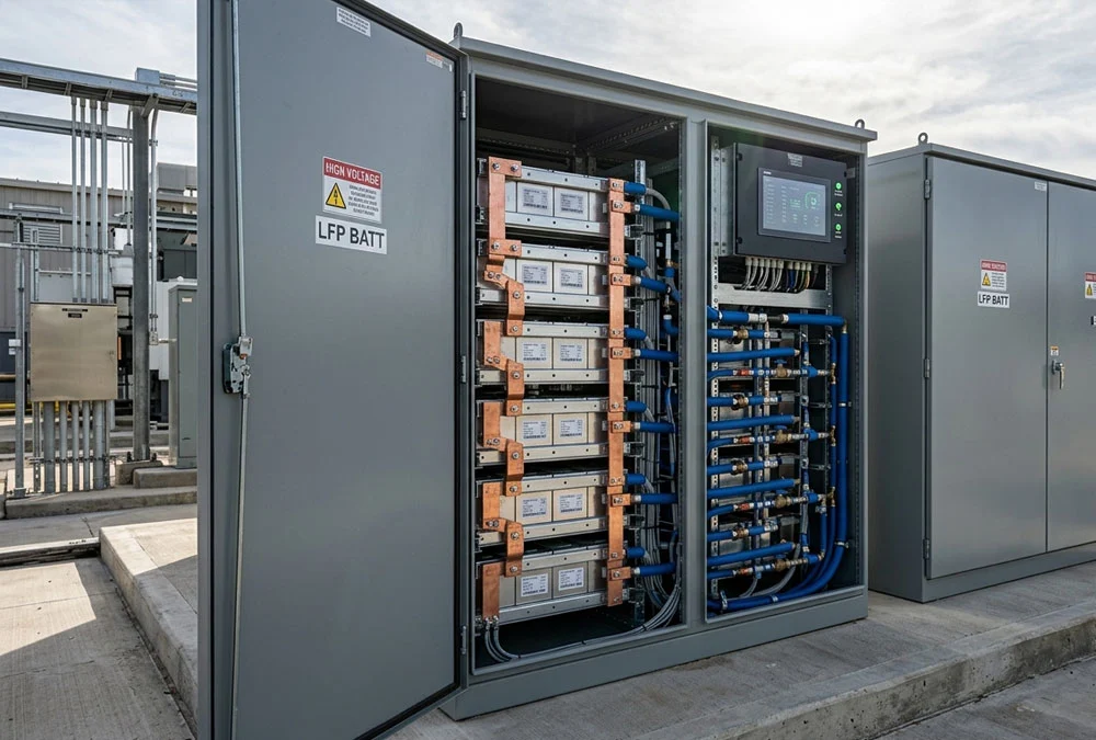 High-efficiency liquid-cooled commercial battery systems provided by a premium BESS supplier.