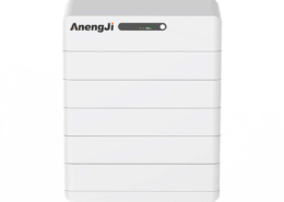 Anengji modular high voltage LiFePO4 battery front view with 5kWh to 40kWh home energy storage capacity