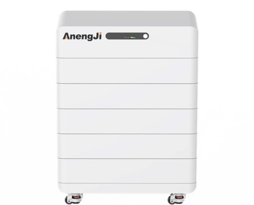 Anengji modular high voltage LiFePO4 battery front view with 5kWh to 40kWh home energy storage capacity