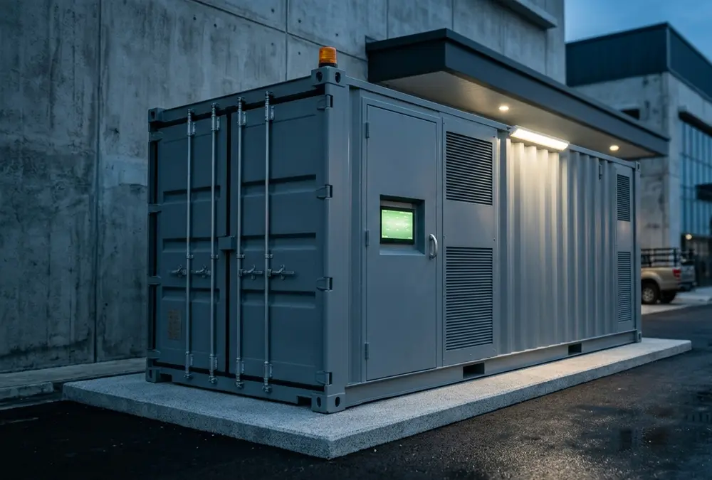 Commercial battery chemistries for energy storage systems installed outdoors at an industrial facility