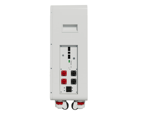 THS Series LiFePO4 home battery storage system side view showing compact design and installation structure