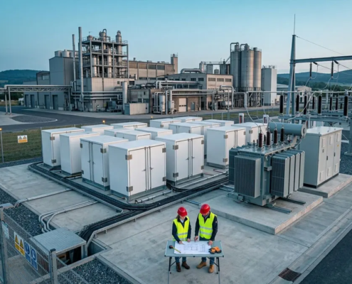 Battery energy storage system design at a European industrial site