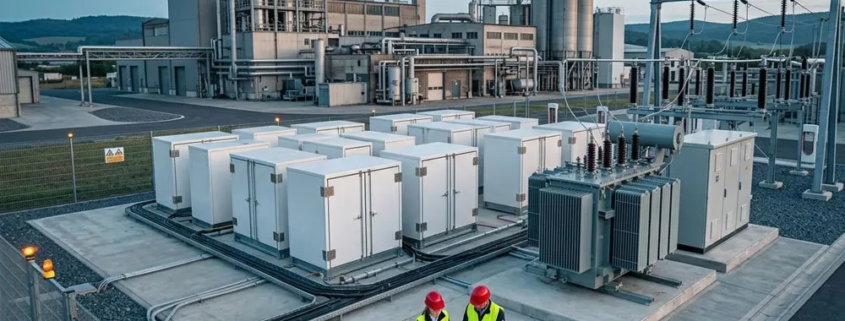 Battery energy storage system design at a European industrial site