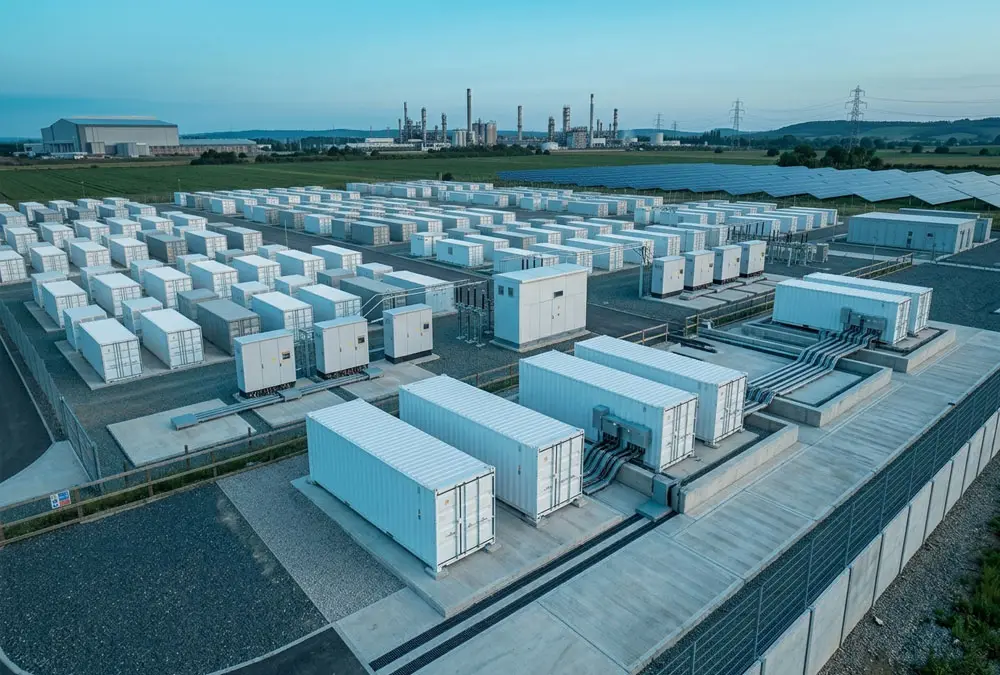 5MWh BESS with PCS and transformer at a European energy storage site