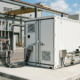 A commercial BESS liquid cooled battery cabinet showing high power BESS C-Rate performance.