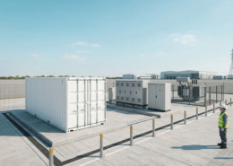BESS PCS, transformer and protected switchgear at a European industrial energy storage site