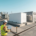 Black start BESS on concrete foundations beside an industrial substation during grid restoration planning