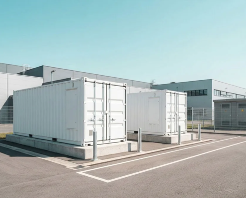 Multi-service BESS dispatch installation supporting peak shaving, load shifting and backup at a European factory