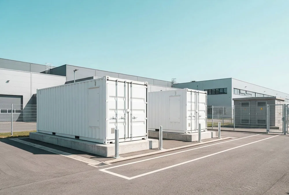 Multi-service BESS dispatch installation supporting peak shaving, load shifting and backup at a European factory