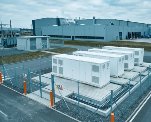 What is peak shaving at a European factory with a safely separated battery energy storage system