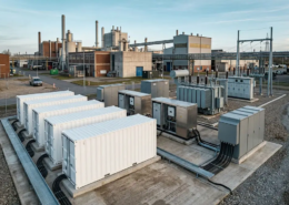 Commercial BESS capacity measured from battery containers to the grid connection point